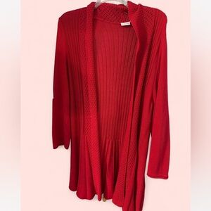 Elegant Red Women's Cardigan